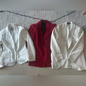 Never worn. Red and White Blazers Set